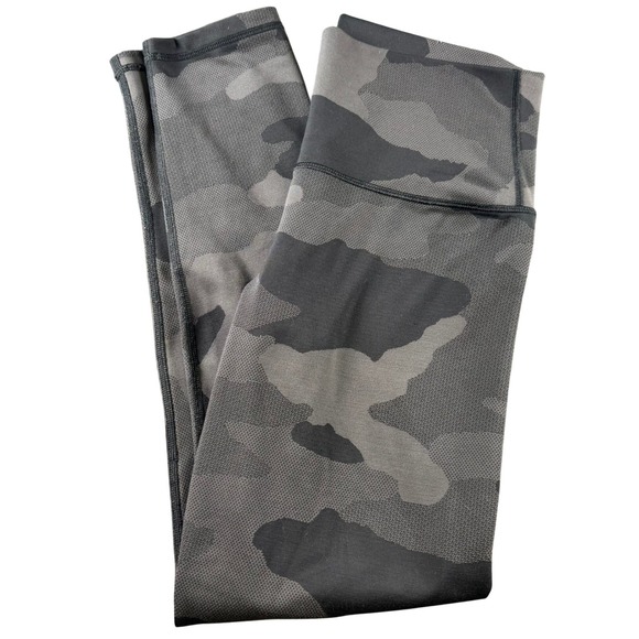 aerie Pants - Aerie Chill Play Move Leggings Womens Large Gray Camo High Waisted Mesh L